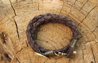 Кожаный браслет - «Viking»