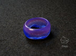 Северное сияние - классические кольца из дерева и смолы